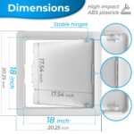 Access Panel for Drywall 18 x 18 inch Wall Hole Cover Access Door Heavy Durable Plastic White - Image 2