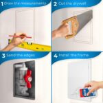 Access Panel for Drywall 6x9 inch Wall Hole Cover Access Door Heavy Durable Plastic White - Image 3