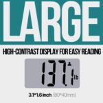 Digital Bathroom Scale for Body Weight EziGo Large Platform 12 inch 30cm, High Capacity 440lb 200kg, Accurate Scale for Adults, Elderly, Seniors, Pets, and Babies - Image 2