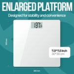 Digital Bathroom Scale for Body Weight EziGo Large Platform 12 inch 30cm, High Capacity 440lb 200kg, Accurate Scale for Adults, Elderly, Seniors, Pets, and Babies - Image 4