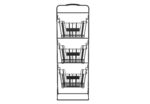 Oceanstar 3-Tier Metal Wire Storage Basket Stand with Removable Baskets – Black - Image 4