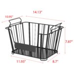 Oceanstar 3-Tier Metal Wire Storage Basket Stand with Removable Baskets – Black - Image 8