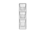 Oceanstar 3-Tier Metal Wire Storage Basket Stand with Removable Baskets – Black - Image 4