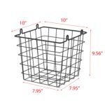 Oceanstar 3-Tier Metal Wire Storage Basket Stand with Removable Baskets – Black - Image 7