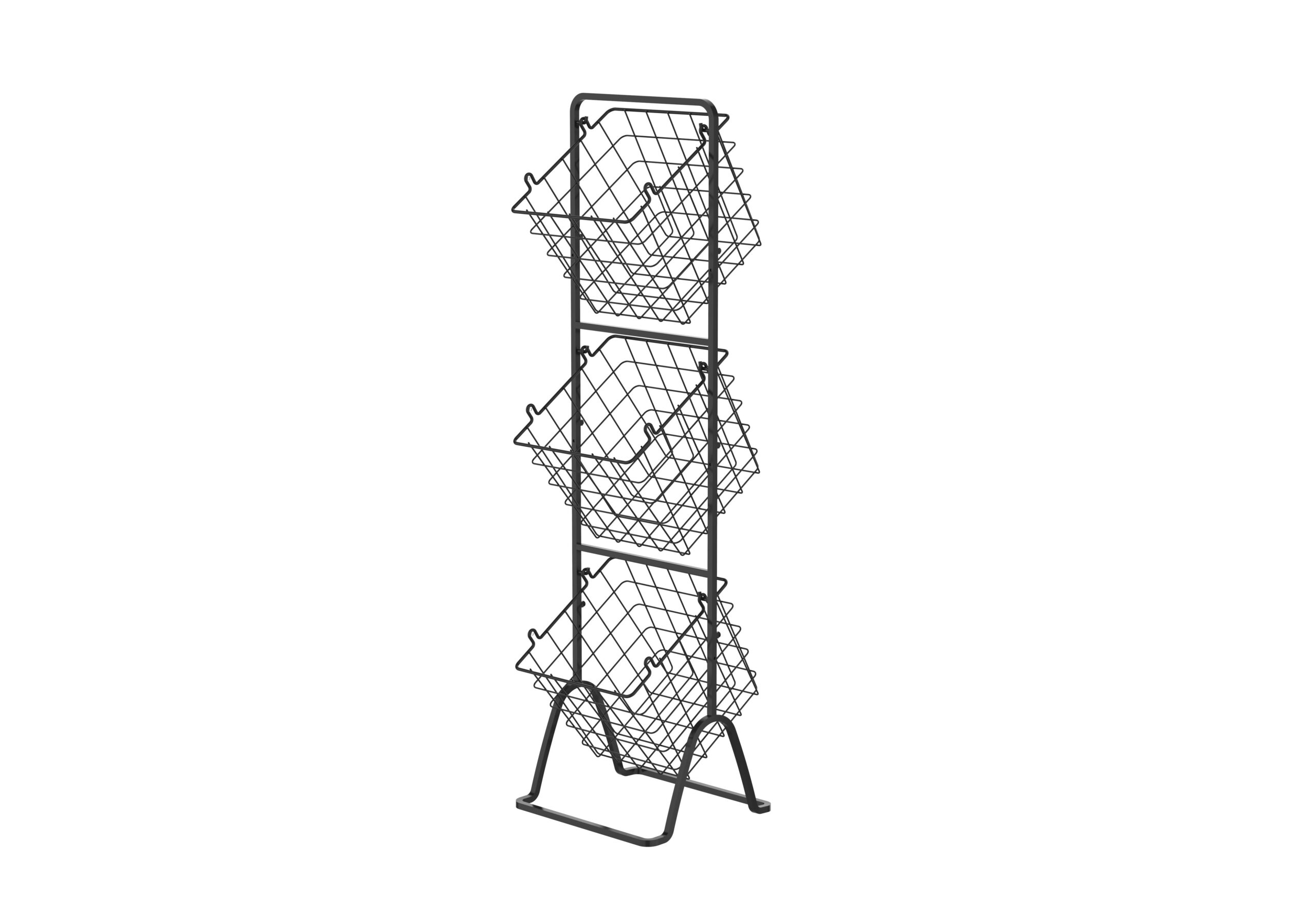 d0102hxn18t.jpg Oceanstar 3-Tier Metal Wire Storage Basket Stand with Removable Baskets – Black - Image 1
