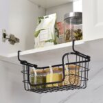Oceanstar Stackable Metal Wire Storage Basket Set for Pantry, Countertop, Kitchen or Bathroom – Black, Set of 3 - Image 8