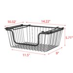Oceanstar Stackable Metal Wire Storage Basket Set for Pantry, Countertop, Kitchen or Bathroom – Black, Set of 2 - Image 6
