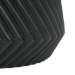 6 in Black Ceramic Ridge Planter - Image 4