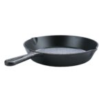 10.5" Round Non-Stick Pre-Seasoned Cast Iron Skillet Black - Image 3