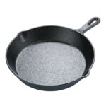 10.5" Round Non-Stick Pre-Seasoned Cast Iron Skillet Black - Image 4