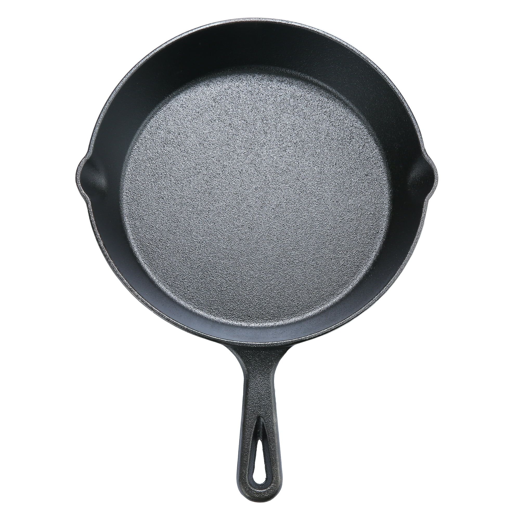 d0102x363ea.jpg 10.5" Round Non-Stick Pre-Seasoned Cast Iron Skillet Black - Image 1