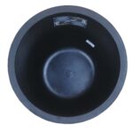 18in Mosswood Resin Planter, Matte Black - Image 2