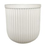 16"W x 16"L x 15.8"H Ellan White Resin Plant Pot Planter