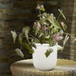 16"W x 16"L x 15.8"H Ellan White Resin Plant Pot Planter - Image 3