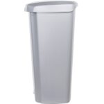12.1 Gallon Trash Can, Plastic Soft Close Step On Kitchen Trash Can, Gray - Image 4