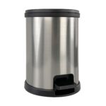 (2 pack) Bathroom Trash Can, 1.5 Gallon, Plastic Round Step Garbage Bin, Silver - Image 5