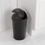 (2 pack) 3 Gallon Round SwingTop Wastebasket, Domed Push To Open Lid Trash Can, for Small Spaces - Image 4