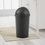 (2 pack) 3 Gallon Round SwingTop Wastebasket, Domed Push To Open Lid Trash Can, for Small Spaces - Image 6