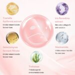 5 SHEETS/BOX Deep Collagen Anti Wrinkle Lifting Mask Pink to Transparent Collagen Mask Skincare Facial Masks for Women Skin Care Brightening Tone Correction % Radiance - Image 3