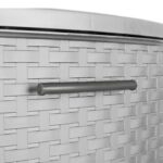 3 Drawer Weave Tower, Plastic Decor Drawers with Pull Handles, Gray - Image 4