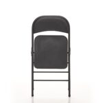 All-Steel Folding Chair, Double Braced, Black - Image 3