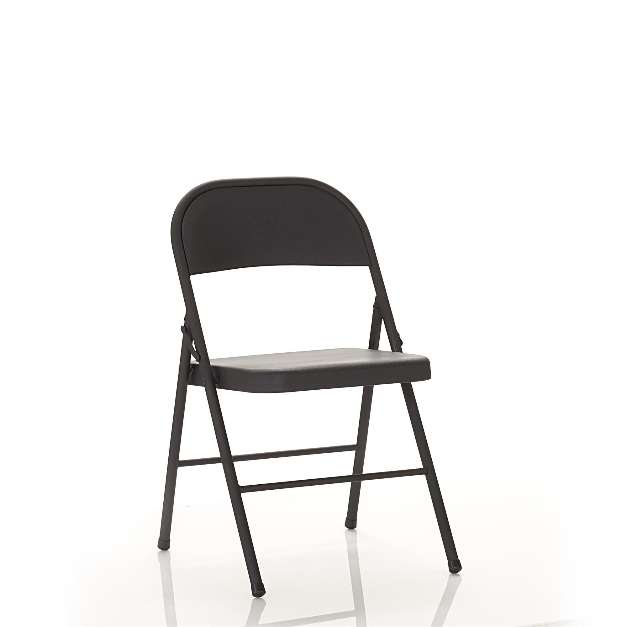 d0102x38eju.jpg All-Steel Folding Chair, Double Braced, Black - Image 1