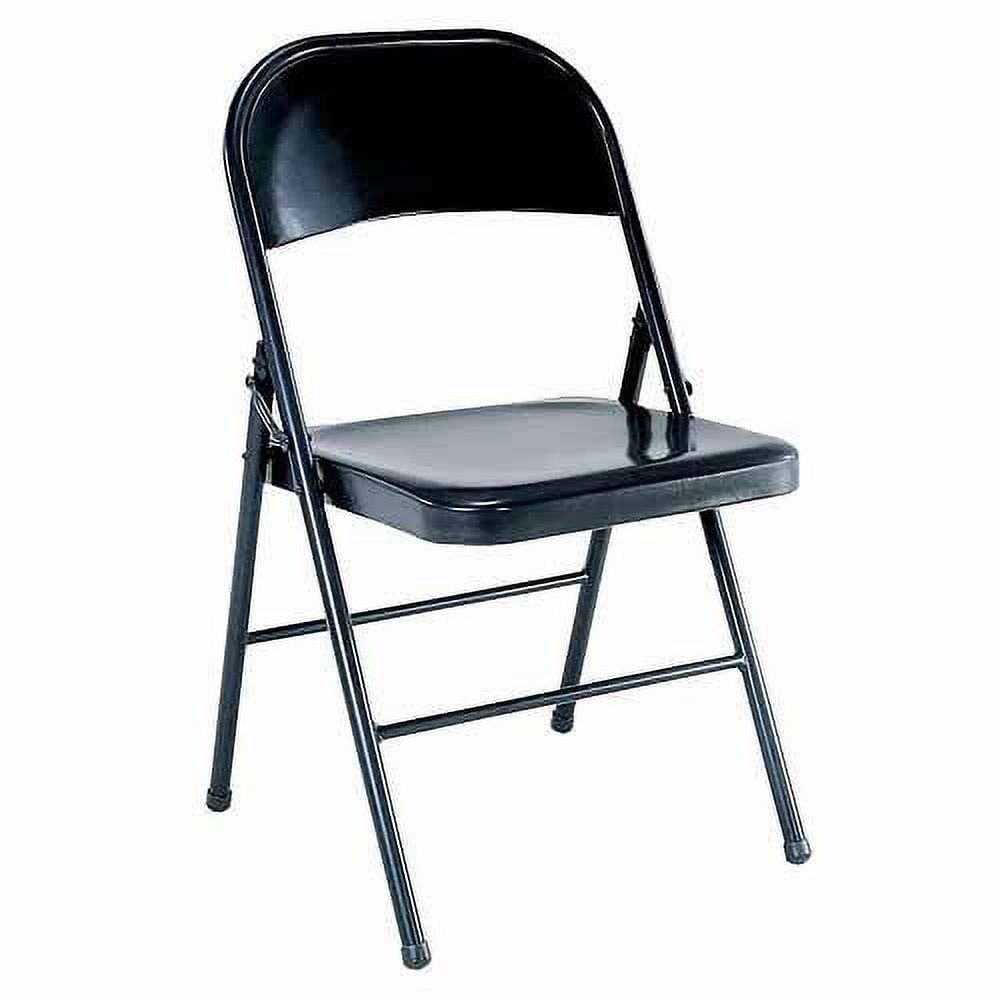 d0102x38evv.jpg All-Steel Metal Folding Chair, Double Braced, Black - Image 1