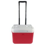 30 Quart Capacity Hard Side Wheeled Cooler, 42-Can, Red - Image 2