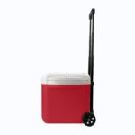 30 Quart Capacity Hard Side Wheeled Cooler, 42-Can, Red - Image 4