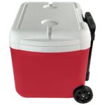 30 Quart Capacity Hard Side Wheeled Cooler, 42-Can, Red - Image 6