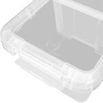 4 Pack 17 Quart Clear Storage Bin, Latched Storage Container with Divider - Image 4