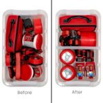 4 Pack 17 Quart Clear Storage Bin, Latched Storage Container with Divider - Image 5