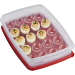 4 Pack Egg Keeper Food Storage Container, Clear/Red, 1 Count - Image 2