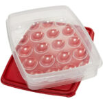 4 Pack Egg Keeper Food Storage Container, Clear/Red, 1 Count - Image 6