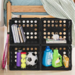 6 Pack Versatile Plastic Bin, Letter or Legal-Sized File Storage, Black - Image 3