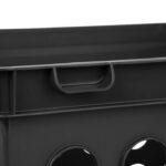 6 Pack Versatile Plastic Bin, Letter or Legal-Sized File Storage, Black - Image 4