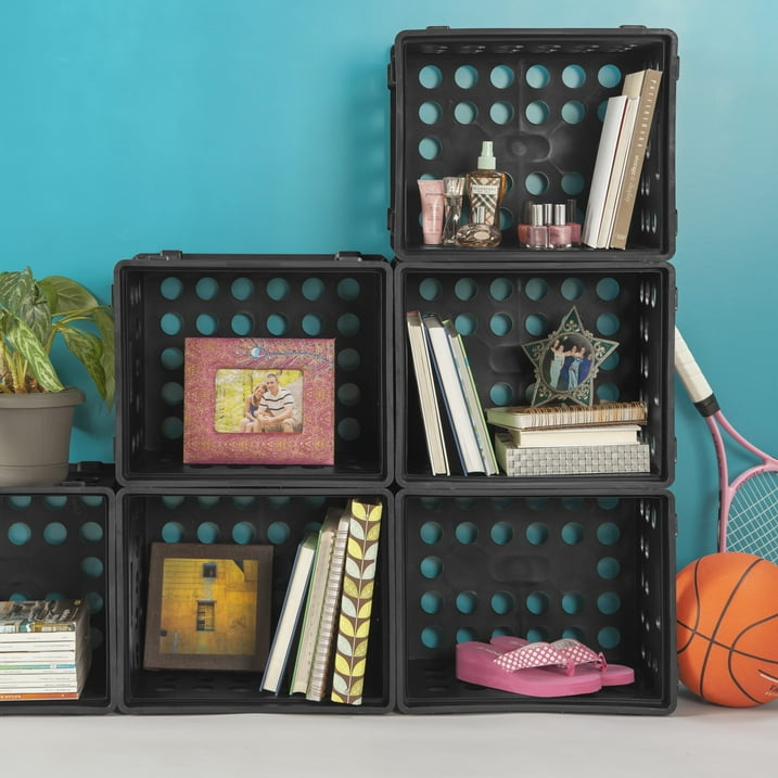 d0102x3cxgg.jpg 6 Pack Versatile Plastic Bin, Letter or Legal-Sized File Storage, Black - Image 1