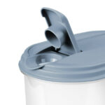 4 Pack 1 Gallon Pitcher, Clear Plastic, Flip-top Spout, Light Blue - Image 2