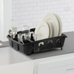 4 Pack Dishrack and Drainboard Inclined Base for Draining, Black - Image 3