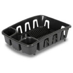 4 Pack Dishrack and Drainboard Inclined Base for Draining, Black - Image 2