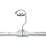 (6 pack) Pant & Skirt Hanger, 2 Pack, Crystal Clear Plastic, Swivel Neck, for All Ages - Image 6
