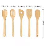 5pk Bamboo Spoons for Cooking, Kitchen Essential Tools Set - Image 2