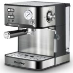 PlumChef Espresso Machine 20 Bar Professional Compact Household Coffee Espresso Maker with Milk Frother Steam Wand Pressure Gauge 54oz Water Tank Low Noise and Fast Coffee Machine for Cappuccino Latte