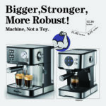 PlumChef Espresso Machine 20 Bar Professional Compact Household Coffee Espresso Maker with Milk Frother Steam Wand Pressure Gauge 54oz Water Tank Low Noise and Fast Coffee Machine for Cappuccino Latte - Image 4