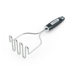 (2 pack) Professional Stainless Steel Potato Masher with Black Handle - Image 2