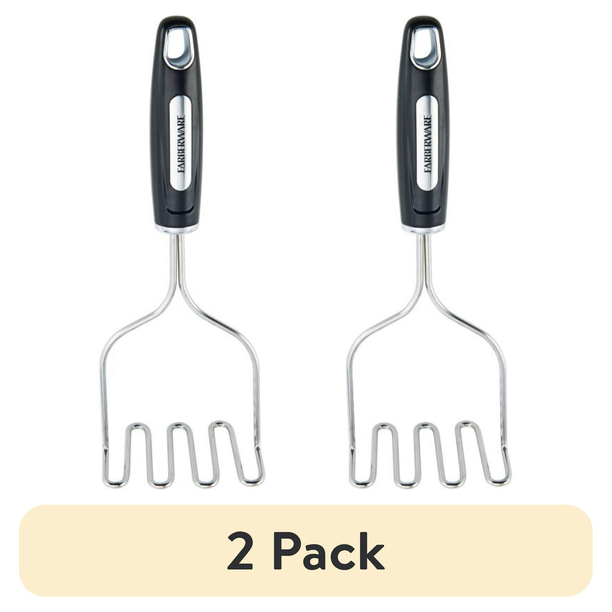 d0102x3j21g.jpg (2 pack) Professional Stainless Steel Potato Masher with Black Handle - Image 1