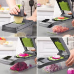 14-Piece Rectangular Vegetable Cutter-Durable & Efficient Multi-Functional Kitchen Slicer, Ideal for Cooking&Meal Prep - Image 3