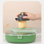 Oval-Shaped Vegetable Cutter - Ergonomic Kitchen Tool for Precise Slicing, Safe & Comfortable Grip, Durable Stainless Steel Blade - Perfect for Carrots, Cucumbers & More (Easy to Clean & Store) - Image 2