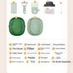 Oval-Shaped Vegetable Cutter - Ergonomic Kitchen Tool for Precise Slicing, Safe & Comfortable Grip, Durable Stainless Steel Blade - Perfect for Carrots, Cucumbers & More (Easy to Clean & Store) - Image 7