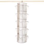 5-Tier/40-Pocket Canvas Carousel Organizer - Closet Storage-Hanging Storage - Image 4